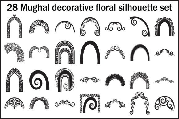 28 Elegant Mughal Decorative Floral Arch: Strategic Design Assets for Branding and Creative Projects