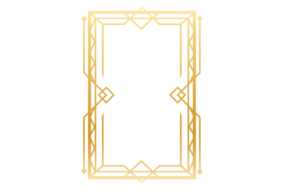 Art Deco Frame Template: Retro Design
