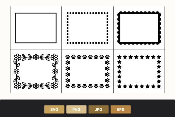 Black and White Decorative Border Frames