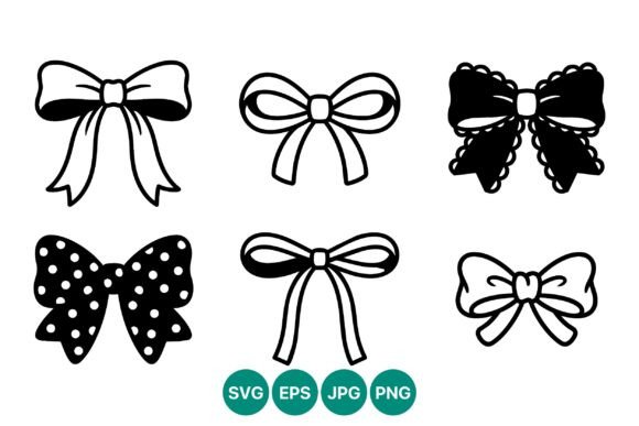 Decorative Black and White Bow Vector: A Versatile Asset for Modern Design