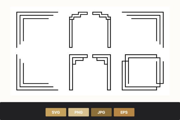 Decorative Black Geometric Corner Frames: Elevating Design with Precision and Style