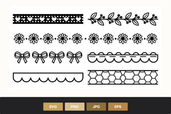 Decorative Black White Borders Hearts: A Versatile Design Resource