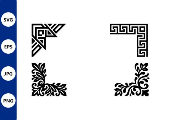 Decorative Corner Designs Set: A Practical Asset for Frame Accents and Laser Cutting