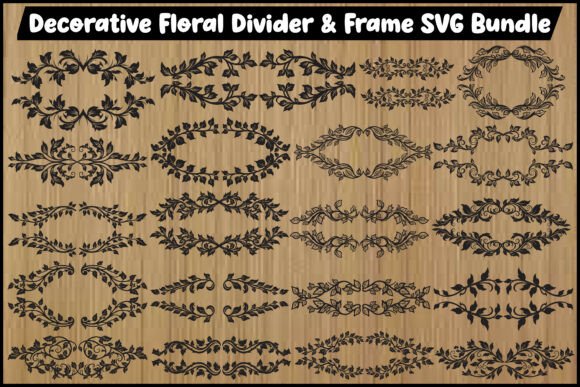 Decorative Floral Divider Frame SVG Bundle