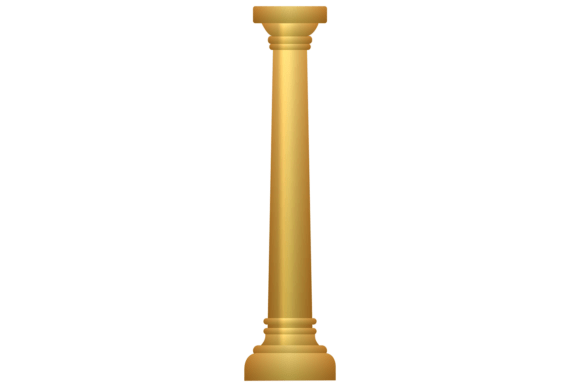 Decorative Golden Pillar: Classic Luxury for Interior Design