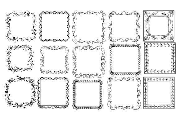 Elegant Decorative Frame Border Doodle: Elevating Your Design Projects with Vintage Charm