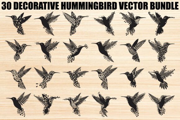 Elevate Your Craft Projects with the Decorative Floral Hummingbird Bundle