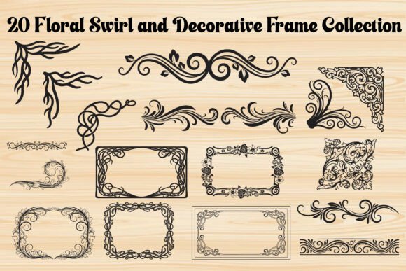 Elevating Design Aesthetics with Floral Swirl and Decorative Frame Elements
