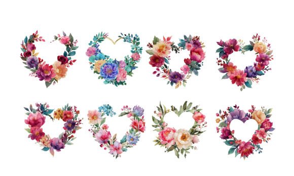 Elevating Visual Storytelling with the Beautiful Decorative Flower Heart Set