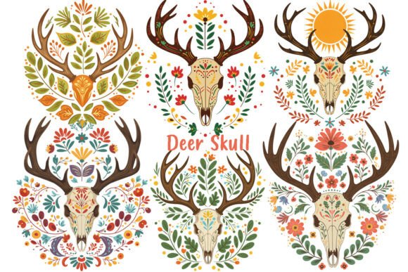 Floral Boho Stag Head Decorative: A Guide to Digital Art and Print Applications
