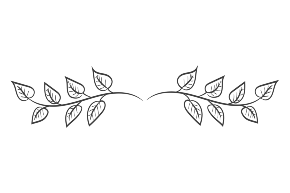 Floral Branch Divider Decorative Header: Elevating Design with Organic Elegance