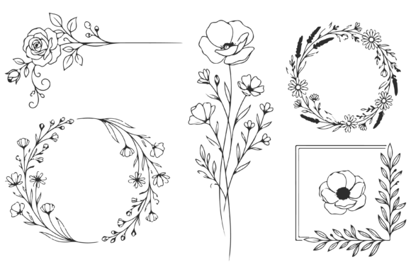 Floral Frames & Decorative Icons
