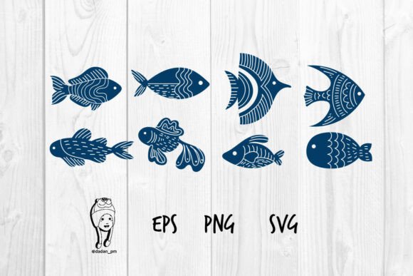 Hand-Drawn Fish Illustrations for Design