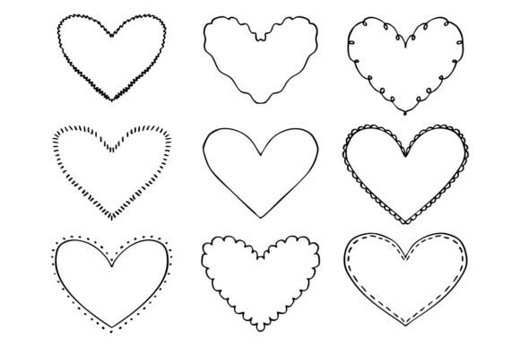 Hand-Drawn Heart SVGs for Design