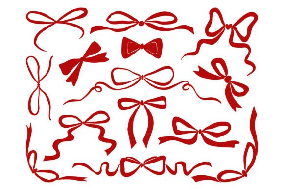 Hand Drawn Ribbon Bow Vector