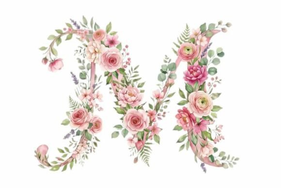 Mastering M Word Art in Decorative Floral Letters for Creative Design