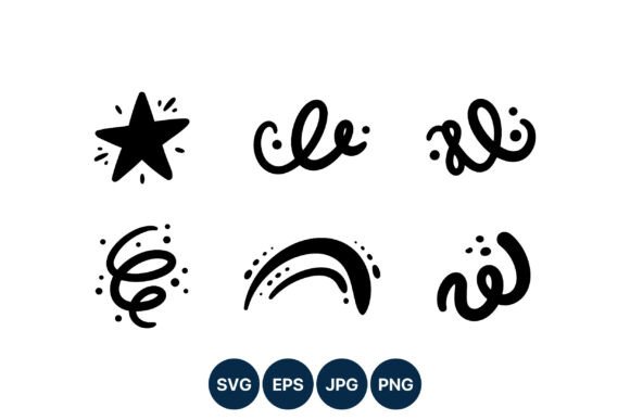 Mastering Visual Impact with the Black Decorative Swirl Star Vector