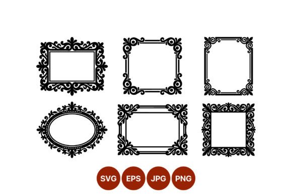 Ornamental Decorative Frame Set: Integrating High-Contrast Vector Assets into Professional Design Workflows