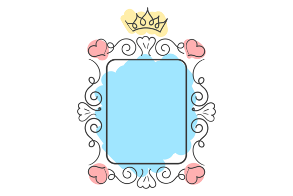 Princess Photo Frame with Decorative Han
