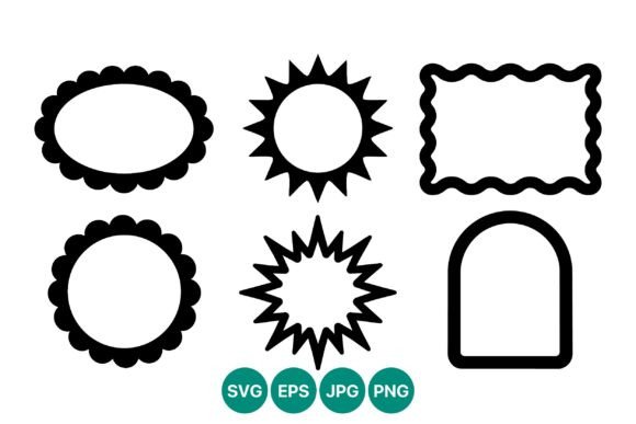Refining Visual Identity with Decorative Scalloped and Wavy Frames in Modern Digital Design