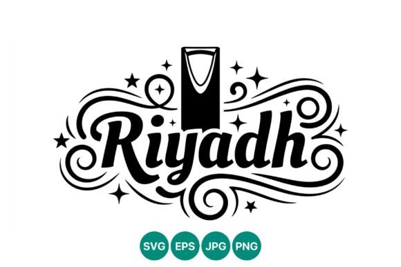 Riyadh Decorative Lettering Vector Art: A Versatile Design Asset for Modern Creators