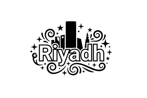 Riyadh Skyline Vector Art: Bold & Decorative