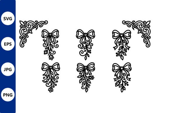 Six Decorative Bows Vector Set