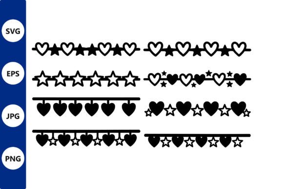 Unlocking Creative Potential with Decorative Heart and Star Border Vectors