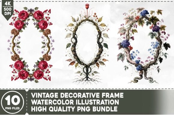 Unlocking Creative Potential with the Vintage Decorative Frame PNG Bundle