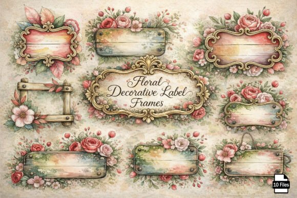 Vintage Floral Label Frames Guide