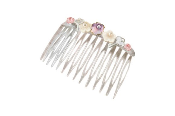 Watercolor Decorative Hair Comb Clipart: Elevating Digital Designs with Vintage Charm