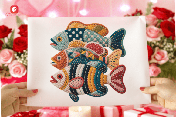 Whimsical Decorative Folk Art Fish PNG: A Practical Asset for Creative Design